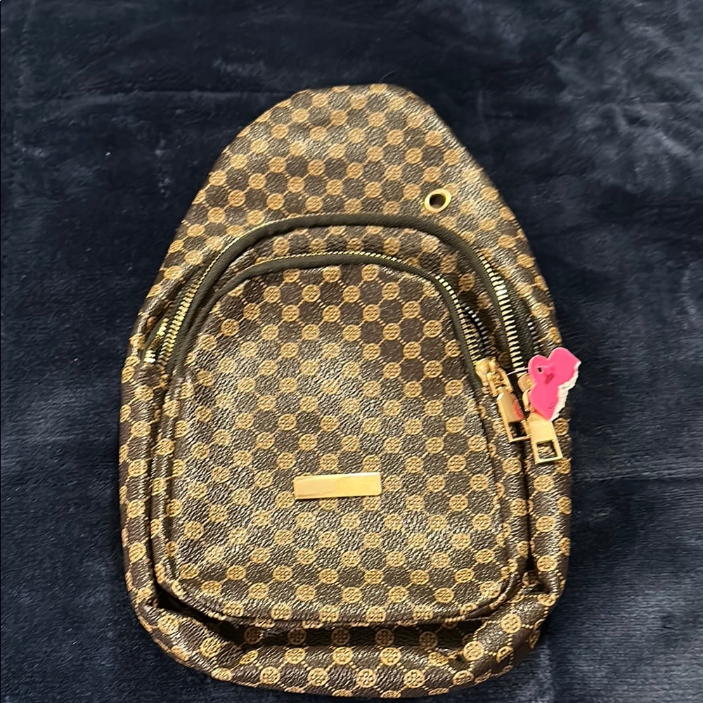 Brown Patterned Women's Cross Body Bag